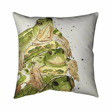FONDO 20 x 20 in. Three Aquatic Turtles-Double Sided Print Indoor Pillow FO2774553
